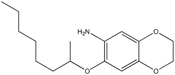 7-(octan-2-yloxy)-2,3-dihydro-1,4-benzodioxin-6-amine,,结构式