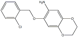 7-[(2-chlorophenyl)methoxy]-2,3-dihydro-1,4-benzodioxin-6-amine,,结构式