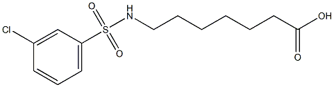 7-[(3-chlorobenzene)sulfonamido]heptanoic acid Structure
