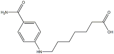 7-[(4-carbamoylphenyl)amino]heptanoic acid,,结构式