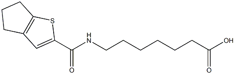 7-[(5,6-dihydro-4H-cyclopenta[b]thien-2-ylcarbonyl)amino]heptanoic acid,,结构式