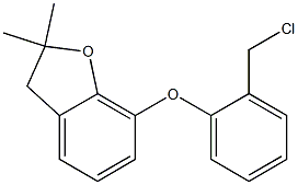 7-[2-(chloromethyl)phenoxy]-2,2-dimethyl-2,3-dihydro-1-benzofuran Struktur