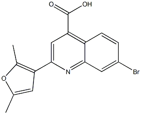 7-bromo-2-(2,5-dimethylfuran-3-yl)quinoline-4-carboxylic acid Structure