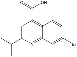 7-bromo-2-(propan-2-yl)quinoline-4-carboxylic acid,,结构式