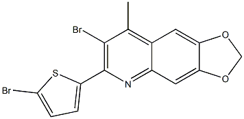 7-bromo-6-(5-bromothiophen-2-yl)-8-methyl-2H-[1,3]dioxolo[4,5-g]quinoline Structure