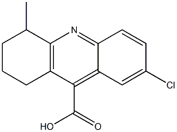 7-chloro-4-methyl-1,2,3,4-tetrahydroacridine-9-carboxylic acid,,结构式