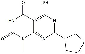7-cyclopentyl-5-mercapto-1-methylpyrimido[4,5-d]pyrimidine-2,4(1H,3H)-dione Structure