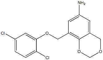 8-(2,5-dichlorophenoxymethyl)-2,4-dihydro-1,3-benzodioxin-6-amine,,结构式