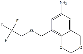 8-[(2,2,2-trifluoroethoxy)methyl]-2,4-dihydro-1,3-benzodioxin-6-amine,,结构式