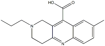 8-methyl-2-propyl-1,2,3,4-tetrahydrobenzo[b]-1,6-naphthyridine-10-carboxylic acid 化学構造式