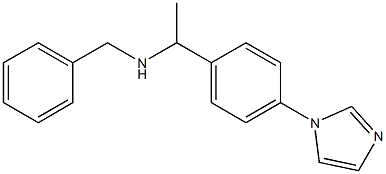 benzyl({1-[4-(1H-imidazol-1-yl)phenyl]ethyl})amine 化学構造式