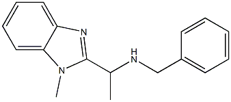 benzyl[1-(1-methyl-1H-1,3-benzodiazol-2-yl)ethyl]amine 化学構造式