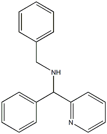 benzyl[phenyl(pyridin-2-yl)methyl]amine,,结构式