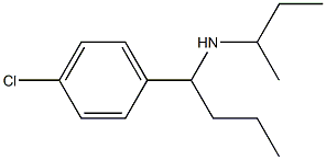 butan-2-yl[1-(4-chlorophenyl)butyl]amine 化学構造式