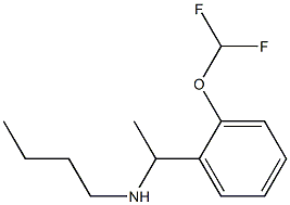 butyl({1-[2-(difluoromethoxy)phenyl]ethyl})amine,,结构式