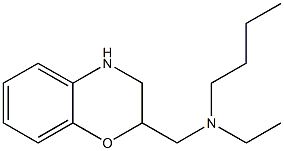 butyl(3,4-dihydro-2H-1,4-benzoxazin-2-ylmethyl)ethylamine Struktur