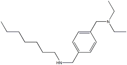diethyl({4-[(heptylamino)methyl]phenyl}methyl)amine 化学構造式