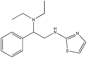 diethyl[1-phenyl-2-(1,3-thiazol-2-ylamino)ethyl]amine,,结构式