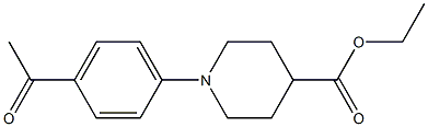 ethyl 1-(4-acetylphenyl)piperidine-4-carboxylate 化学構造式