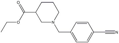 1-(4-氰基苄基)哌啶-3-羧酸乙酯 结构式