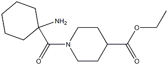 ethyl 1-[(1-aminocyclohexyl)carbonyl]piperidine-4-carboxylate Struktur