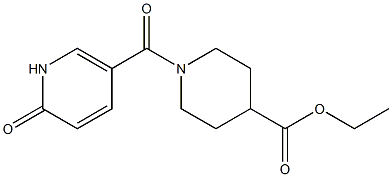 ethyl 1-[(6-oxo-1,6-dihydropyridin-3-yl)carbonyl]piperidine-4-carboxylate Struktur