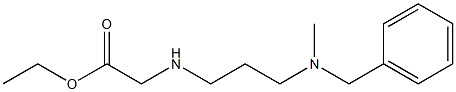 ethyl 2-({3-[benzyl(methyl)amino]propyl}amino)acetate 化学構造式