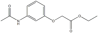 ethyl 2-(3-acetamidophenoxy)acetate 化学構造式