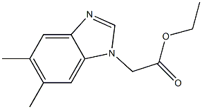 ethyl 2-(5,6-dimethyl-1H-1,3-benzodiazol-1-yl)acetate 结构式