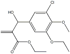 ethyl 2-[(3-chloro-5-ethoxy-4-methoxyphenyl)(hydroxy)methyl]prop-2-enoate 结构式