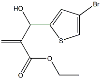 ethyl 2-[(4-bromothiophen-2-yl)(hydroxy)methyl]prop-2-enoate Struktur