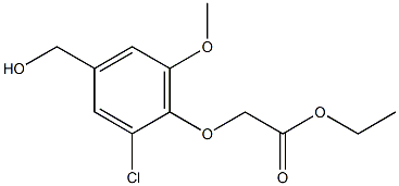 ethyl 2-[2-chloro-4-(hydroxymethyl)-6-methoxyphenoxy]acetate,,结构式