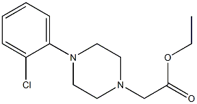 ethyl 2-[4-(2-chlorophenyl)piperazin-1-yl]acetate,,结构式