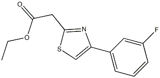 ethyl 2-[4-(3-fluorophenyl)-1,3-thiazol-2-yl]acetate,,结构式