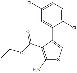 ethyl 2-amino-4-(2,5-dichlorophenyl)thiophene-3-carboxylate Structure