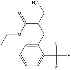 ethyl 3-amino-2-{[2-(trifluoromethyl)phenyl]methyl}propanoate Structure