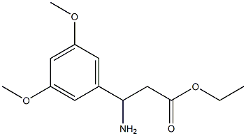 ethyl 3-amino-3-(3,5-dimethoxyphenyl)propanoate Struktur