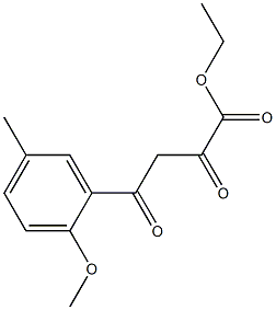 ethyl 4-(2-methoxy-5-methylphenyl)-2,4-dioxobutanoate Struktur