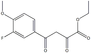 ethyl 4-(3-fluoro-4-methoxyphenyl)-2,4-dioxobutanoate,,结构式