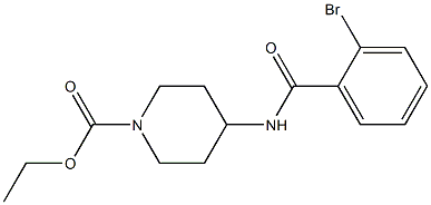 ethyl 4-[(2-bromobenzene)amido]piperidine-1-carboxylate 结构式