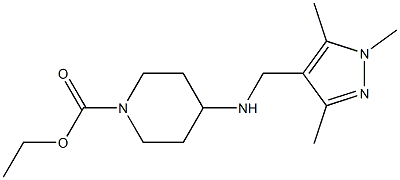 ethyl 4-{[(1,3,5-trimethyl-1H-pyrazol-4-yl)methyl]amino}piperidine-1-carboxylate Structure