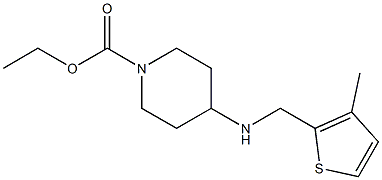 ethyl 4-{[(3-methylthiophen-2-yl)methyl]amino}piperidine-1-carboxylate Struktur