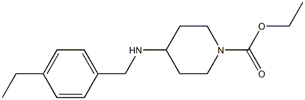 ethyl 4-{[(4-ethylphenyl)methyl]amino}piperidine-1-carboxylate Struktur