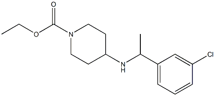 ethyl 4-{[1-(3-chlorophenyl)ethyl]amino}piperidine-1-carboxylate Structure