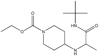 ethyl 4-{[1-(tert-butylcarbamoyl)ethyl]amino}piperidine-1-carboxylate 结构式