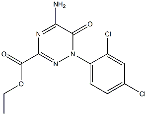 ethyl 5-amino-1-(2,4-dichlorophenyl)-6-oxo-1,6-dihydro-1,2,4-triazine-3-carboxylate 结构式