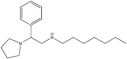 heptyl[2-phenyl-2-(pyrrolidin-1-yl)ethyl]amine,,结构式
