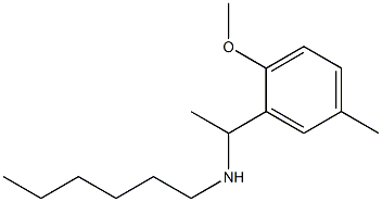 hexyl[1-(2-methoxy-5-methylphenyl)ethyl]amine,,结构式