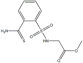 methyl ({[2-(aminocarbonothioyl)phenyl]sulfonyl}amino)acetate Struktur