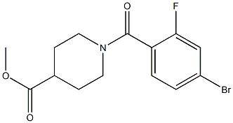 methyl 1-(4-bromo-2-fluorobenzoyl)piperidine-4-carboxylate 化学構造式